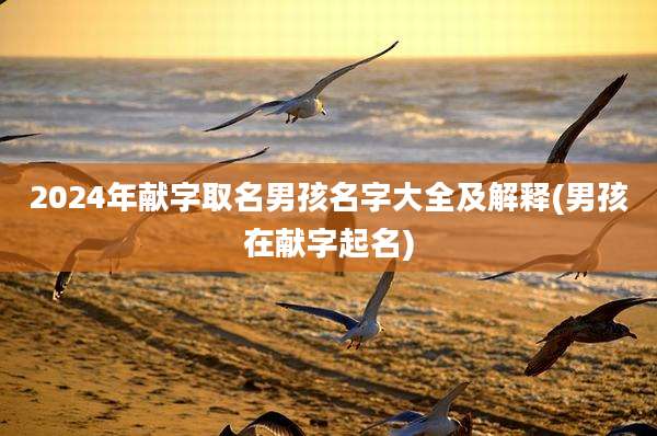 2024年献字取名男孩名字大全及解释(男孩在献字起名)