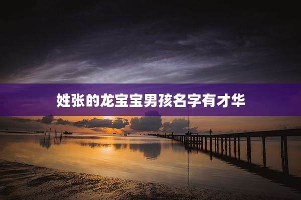 姓张的龙宝宝男孩名字有才华