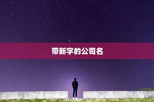 带新字的公司名