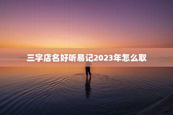 三字店名好听易记2023年怎么取
