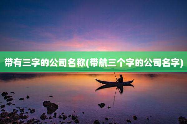 带有三字的公司名称(带航三个字的公司名字)