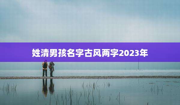 姓清男孩名字古风两字2023年