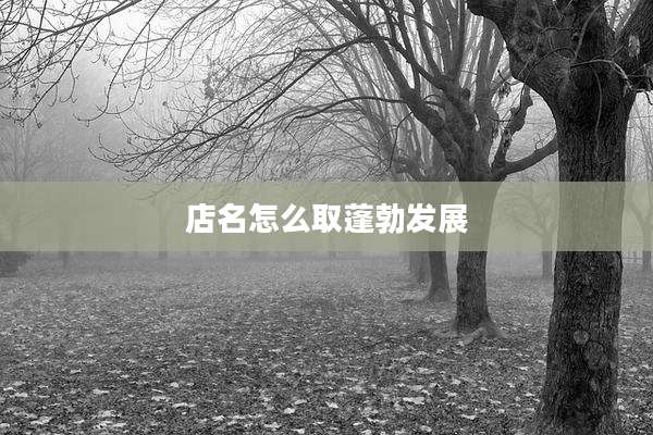 店名怎么取蓬勃发展