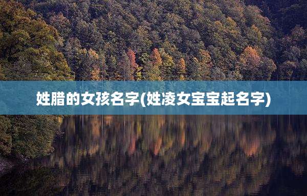 姓腊的女孩名字(姓凌女宝宝起名字)