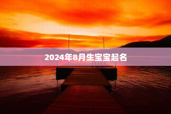 2024年8月生宝宝起名