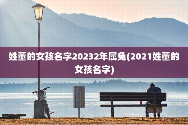 姓董的女孩名字20232年属兔(2021姓董的女孩名字)