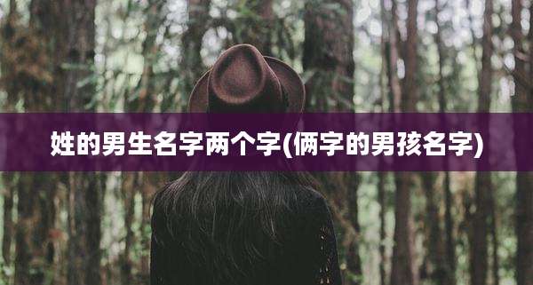 姓的男生名字两个字(俩字的男孩名字)