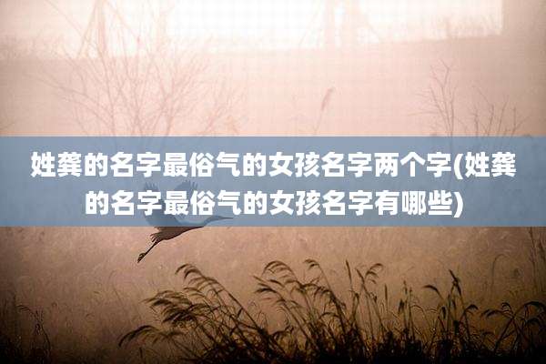 姓龚的名字最俗气的女孩名字两个字(姓龚的名字最俗气的女孩名字有哪些)