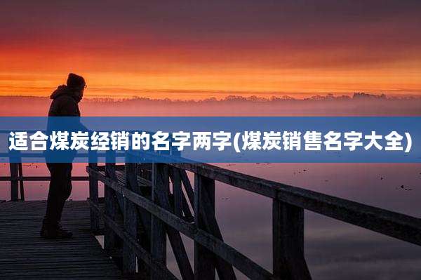 适合煤炭经销的名字两字(煤炭销售名字大全)