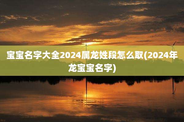 宝宝名字大全2024属龙姓段怎么取(2024年龙宝宝名字)