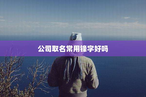 公司取名常用锋字好吗