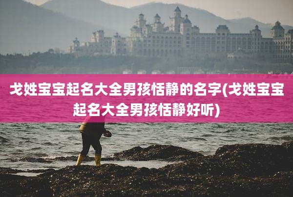 戈姓宝宝起名大全男孩恬静的名字(戈姓宝宝起名大全男孩恬静好听)