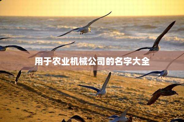 用于农业机械公司的名字大全