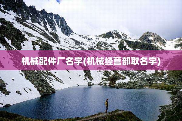 机械配件厂名字(机械经营部取名字)