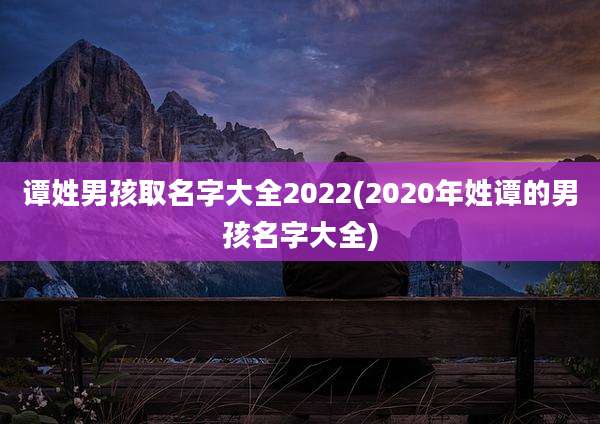谭姓男孩取名字大全2022(2020年姓谭的男孩名字大全)