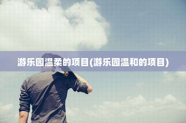 游乐园温柔的项目(游乐园温和的项目)
