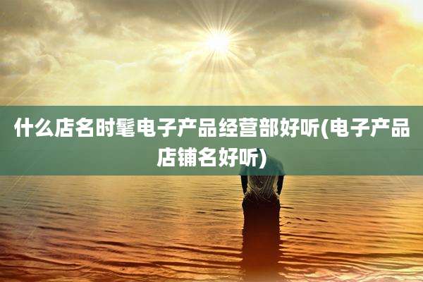 什么店名时髦电子产品经营部好听(电子产品店铺名好听)
