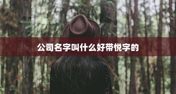 公司名字叫什么好带悦字的
