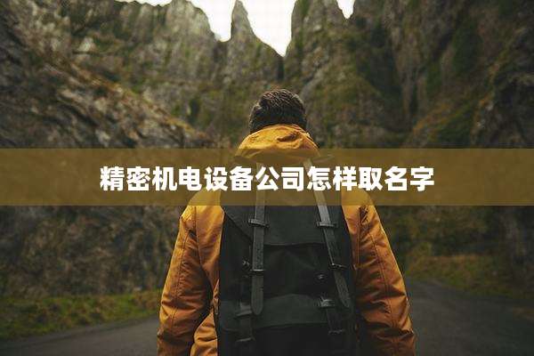 精密机电设备公司怎样取名字