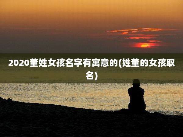 2020董姓女孩名字有寓意的(姓董的女孩取名)