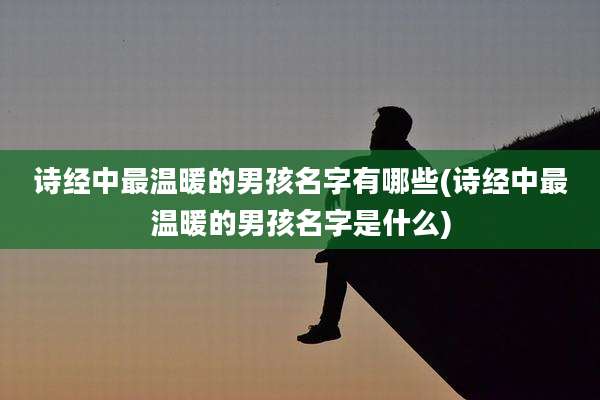 诗经中最温暖的男孩名字有哪些(诗经中最温暖的男孩名字是什么)