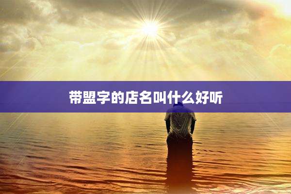 带盟字的店名叫什么好听