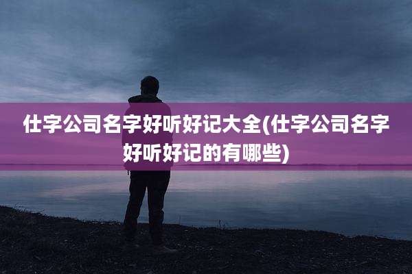 仕字公司名字好听好记大全(仕字公司名字好听好记的有哪些)