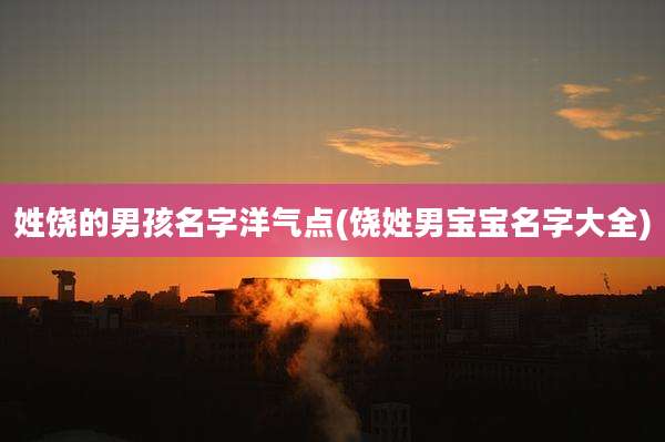 姓饶的男孩名字洋气点(饶姓男宝宝名字大全)