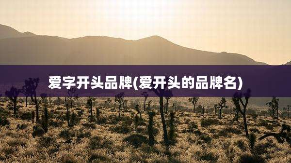 爱字开头品牌(爱开头的品牌名)
