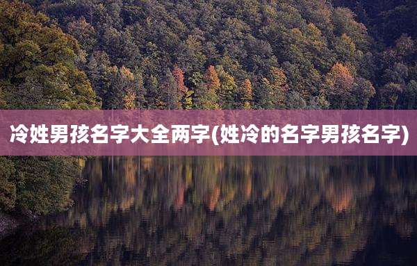 冷姓男孩名字大全两字(姓冷的名字男孩名字)
