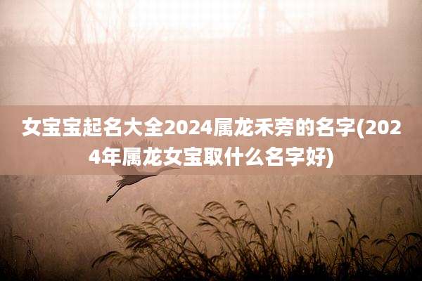 女宝宝起名大全2024属龙禾旁的名字(2024年属龙女宝取什么名字好)