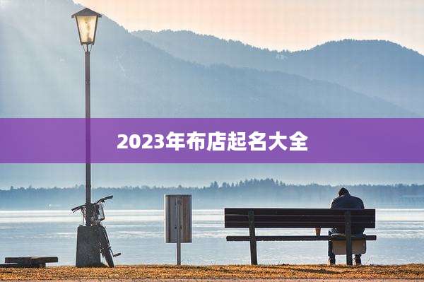 2023年布店起名大全