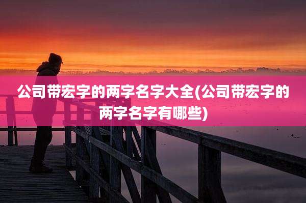 公司带宏字的两字名字大全(公司带宏字的两字名字有哪些)