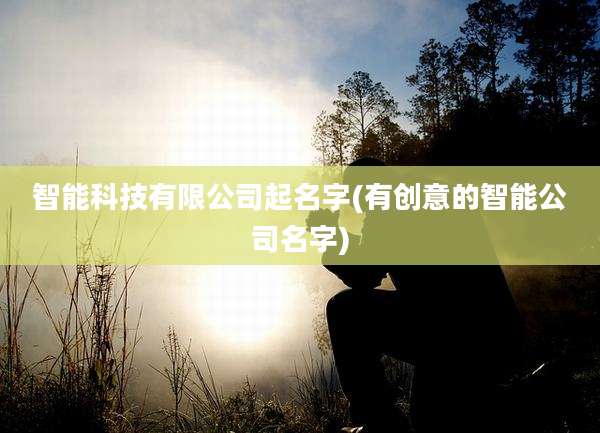 智能科技有限公司起名字(有创意的智能公司名字)