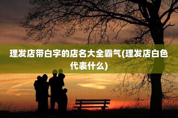 理发店带白字的店名大全霸气(理发店白色代表什么)