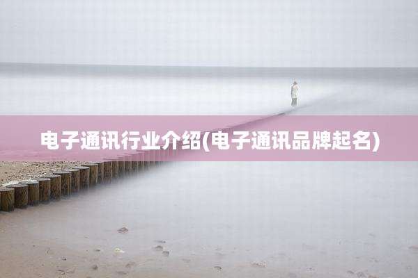 电子通讯行业介绍(电子通讯品牌起名)