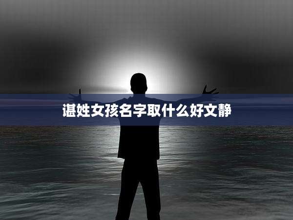 谌姓女孩名字取什么好文静