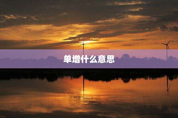 单增什么意思
