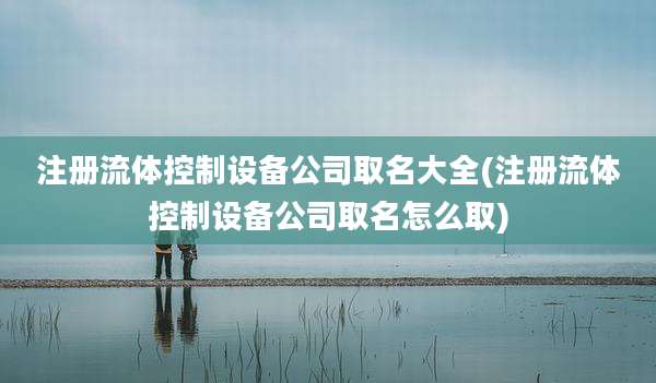 注册流体控制设备公司取名大全(注册流体控制设备公司取名怎么取)