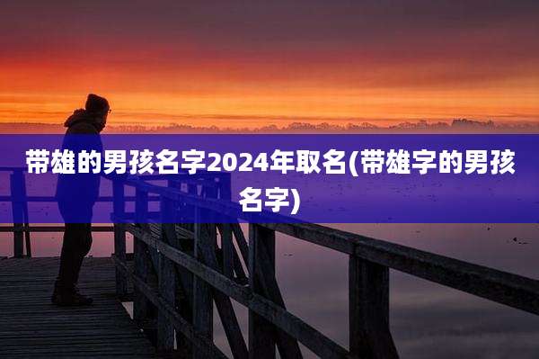 带雄的男孩名字2024年取名(带雄字的男孩名字)