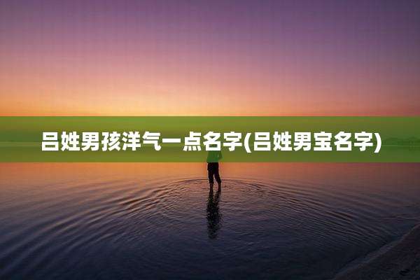 吕姓男孩洋气一点名字(吕姓男宝名字)