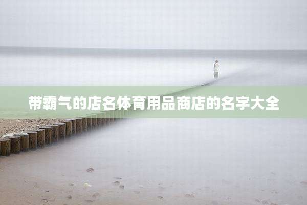 带霸气的店名体育用品商店的名字大全