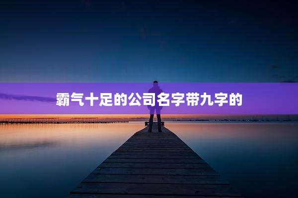 霸气十足的公司名字带九字的