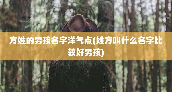 方姓的男孩名字洋气点(姓方叫什么名字比较好男孩)