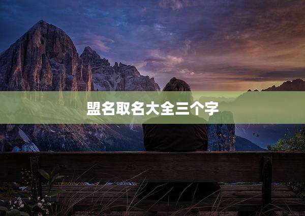 盟名取名大全三个字