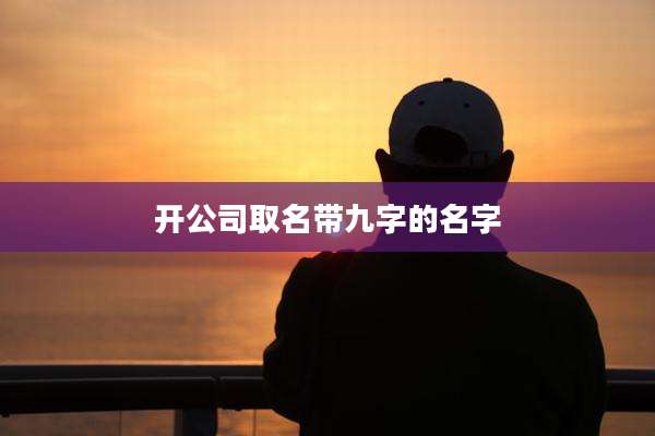 开公司取名带九字的名字