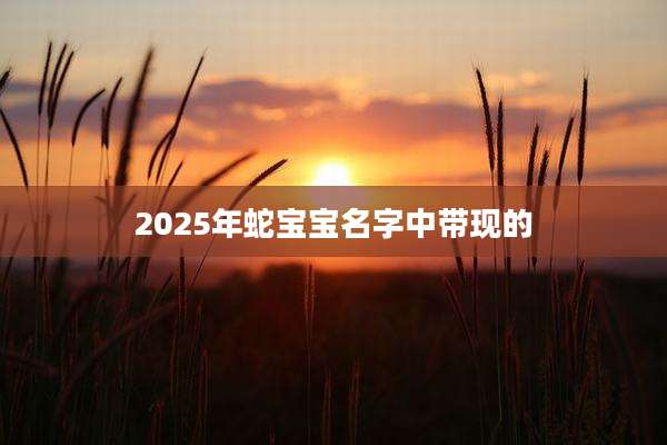 2025年蛇宝宝名字中带现的