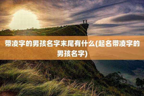带凌字的男孩名字末尾有什么(起名带凌字的男孩名字)