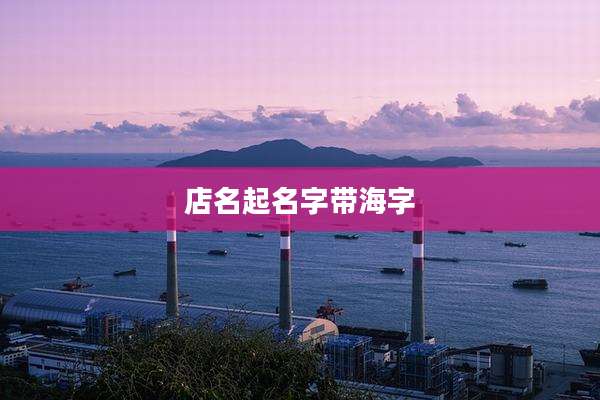 店名起名字带海字