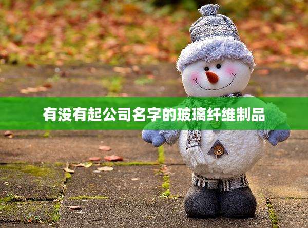 有没有起公司名字的玻璃纤维制品